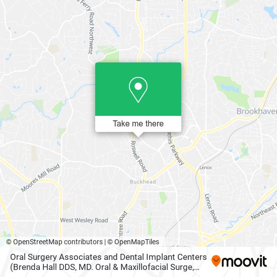 Oral Surgery Associates and Dental Implant Centers map