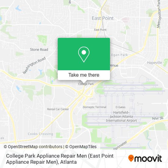 College Park Appliance Repair Men (East Point Appliance Repair Men) map