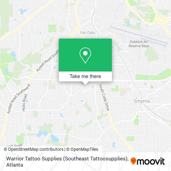 Mapa de Warrior Tattoo Supplies (Southeast Tattoosupplies)