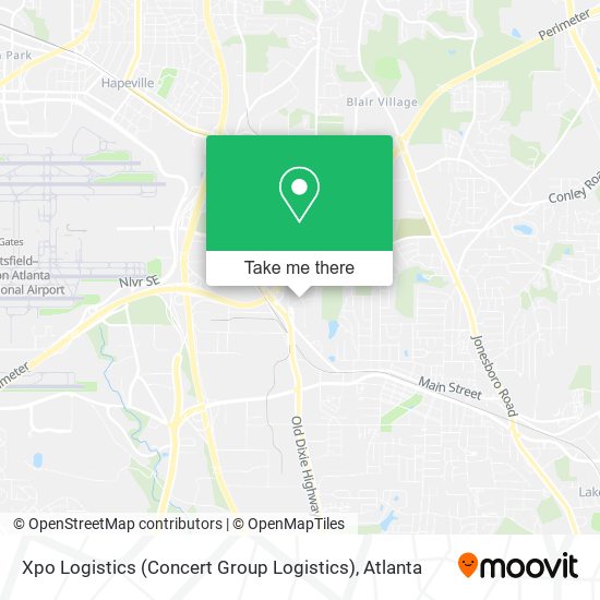Xpo Logistics (Concert Group Logistics) map