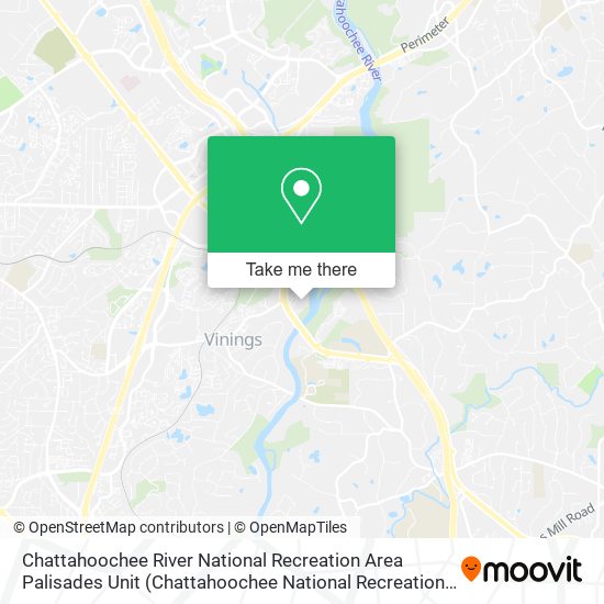 Chattahoochee River National Recreation Area Palisades Unit map