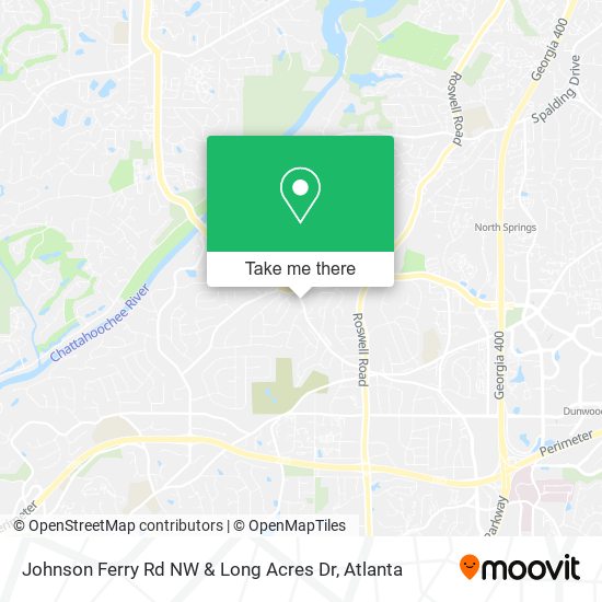 Mapa de Johnson Ferry Rd NW & Long Acres Dr