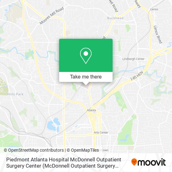 Mapa de Piedmont Atlanta Hospital McDonnell Outpatient Surgery Center