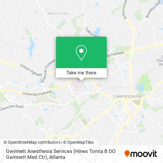 Gwinnett Anesthesia Services (Hines Tomia B DO Gwinnett Med Ctr) map
