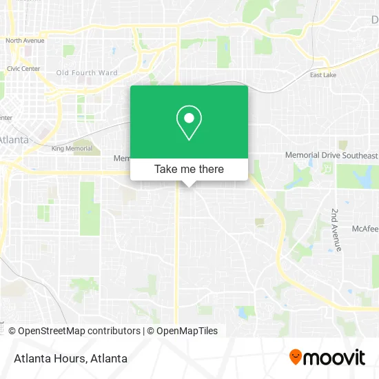 Atlanta Hours map