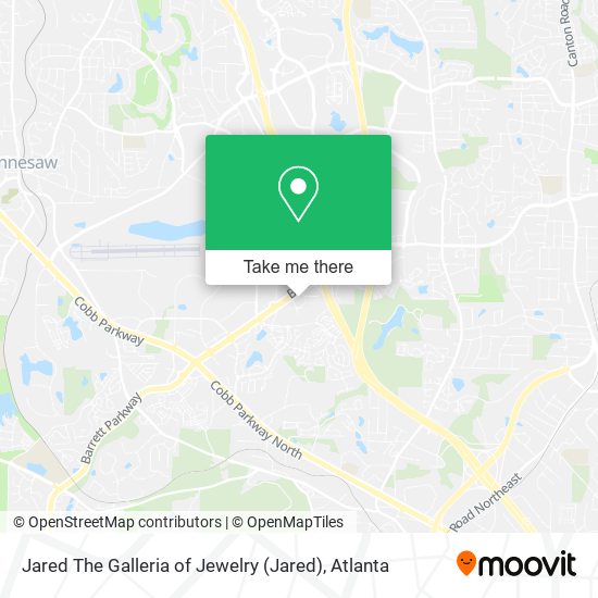 Jared The Galleria of Jewelry map