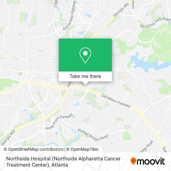 Mapa de Northside Hospital (Northside Alpharetta Cancer Treatment Center)