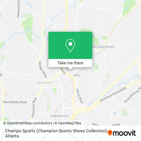 Champs Sports (Champion Sports Shoes Collection) map