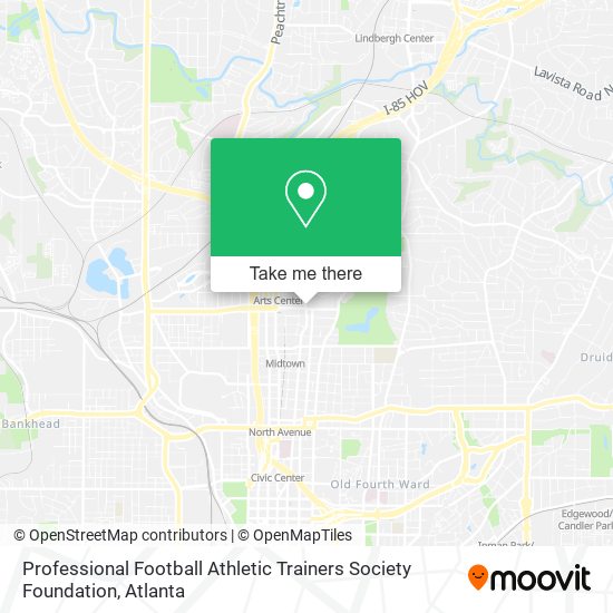 Mapa de Professional Football Athletic Trainers Society Foundation