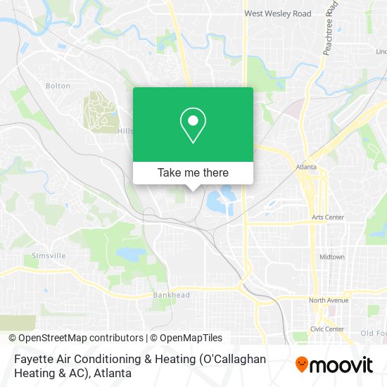 Mapa de Fayette Air Conditioning & Heating (O'Callaghan Heating & AC)