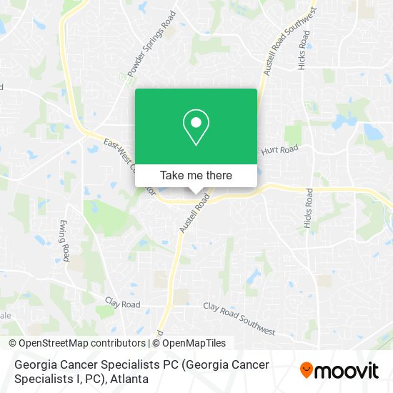 Georgia Cancer Specialists PC map