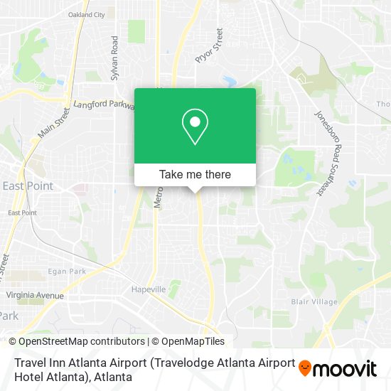 Travel Inn Atlanta Airport (Travelodge Atlanta Airport Hotel Atlanta) map