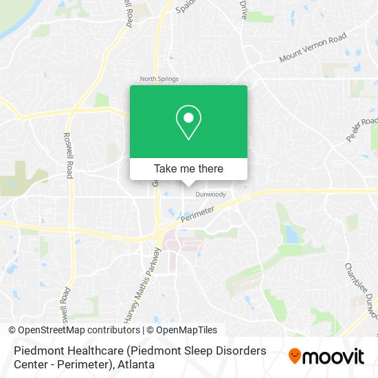Piedmont Healthcare (Piedmont Sleep Disorders Center - Perimeter) map