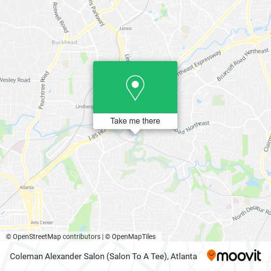 Coleman Alexander Salon (Salon To A Tee) map