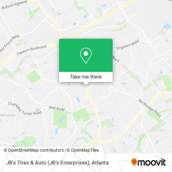 Mapa de JB's Tires & Auto (JB's Enterprises)