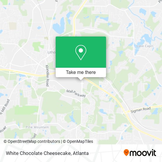 White Chocolate Cheesecake map