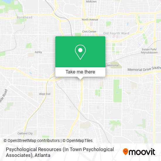Mapa de Psychological Resources (In Town Psychological Associates)