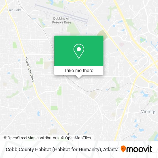 Mapa de Cobb County Habitat (Habitat for Humanity)