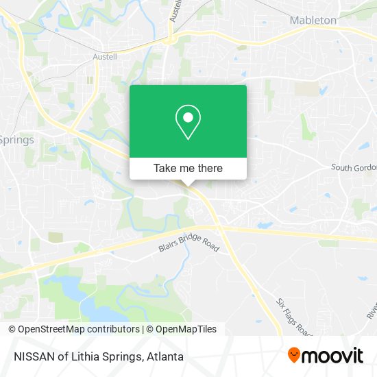 Mapa de NISSAN of Lithia Springs