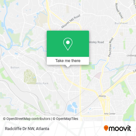 Radcliffe Dr NW map