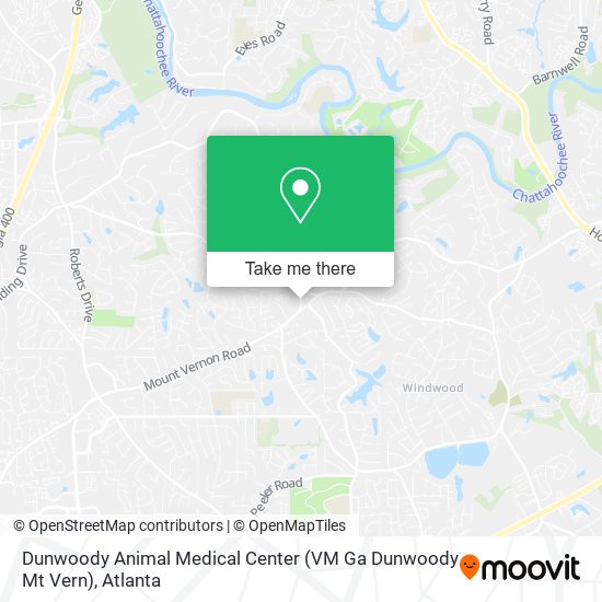 Dunwoody Animal Medical Center (VM Ga Dunwoody Mt Vern) map