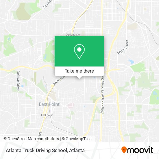 Mapa de Atlanta Truck Driving School