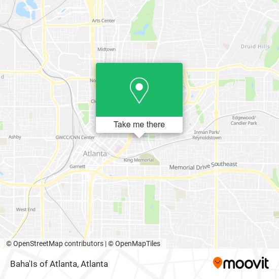 Baha'Is of Atlanta map