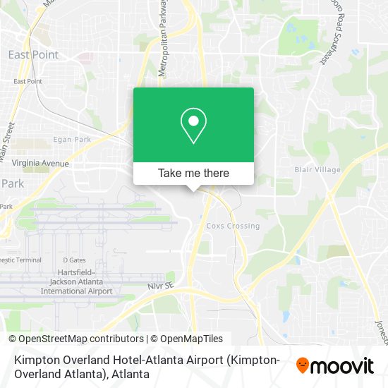 Mapa de Kimpton Overland Hotel-Atlanta Airport (Kimpton-Overland Atlanta)