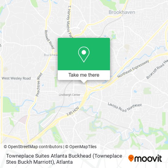 Towneplace Suites Atlanta Buckhead (Towneplace Stes Buckh Marriott) map