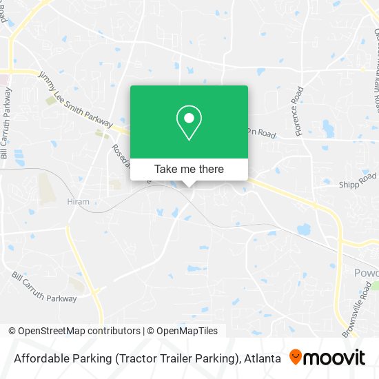 Mapa de Affordable Parking (Tractor Trailer Parking)