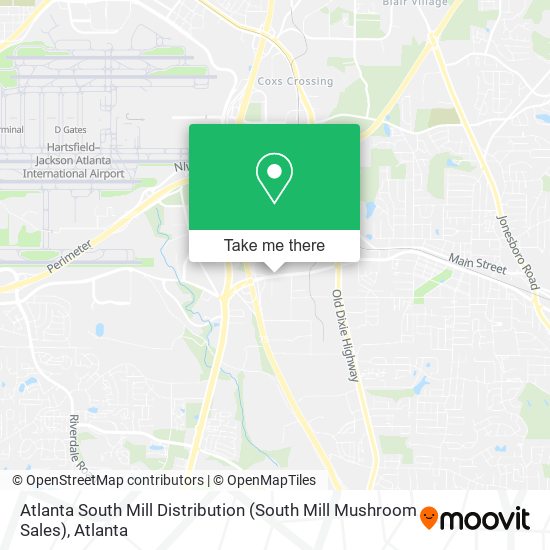Mapa de Atlanta South Mill Distribution (South Mill Mushroom Sales)