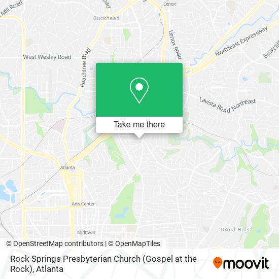 Mapa de Rock Springs Presbyterian Church (Gospel at the Rock)