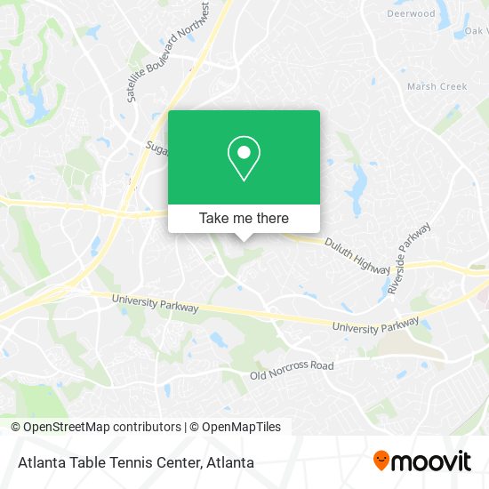 Mapa de Atlanta Table Tennis Center