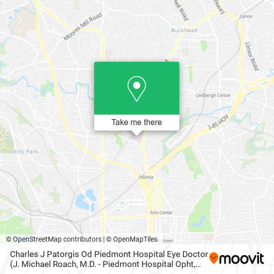 Mapa de Charles J Patorgis Od Piedmont Hospital Eye Doctor