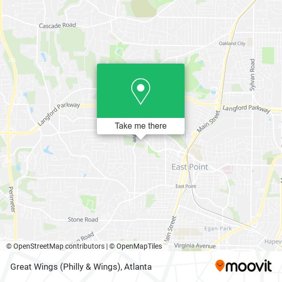 Great Wings (Philly & Wings) map