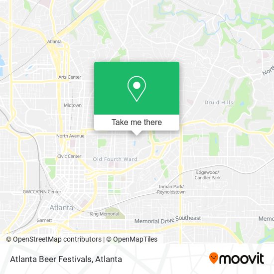 Atlanta Beer Festivals map
