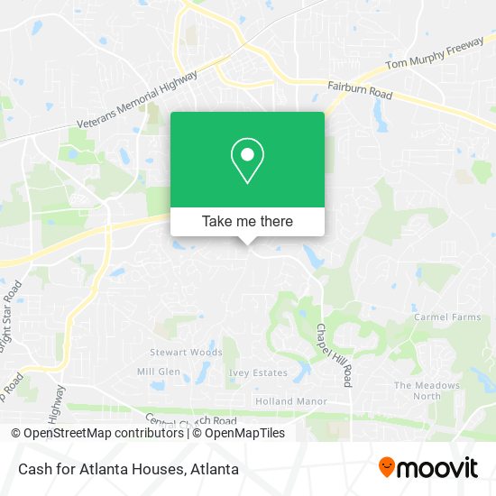 Mapa de Cash for Atlanta Houses