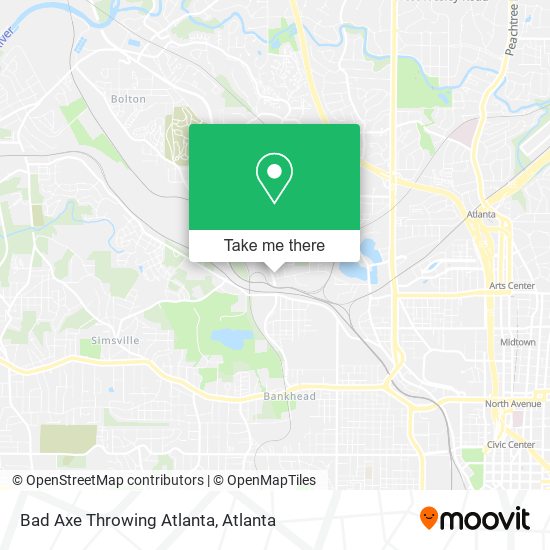 Bad Axe Throwing Atlanta map