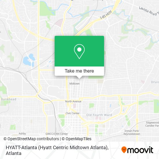 Mapa de HYATT-Atlanta (Hyatt Centric Midtown Atlanta)