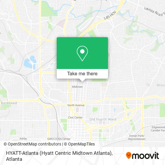 Mapa de HYATT-Atlanta (Hyatt Centric Midtown Atlanta)