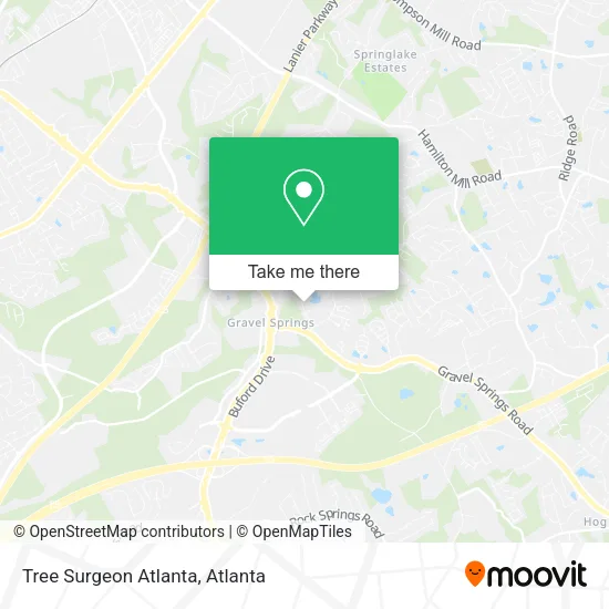 Tree Surgeon Atlanta map