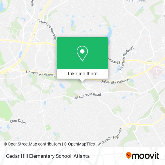 Cedar Hill Elementary School map