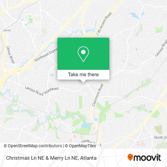 Christmas Ln NE & Merry Ln NE map