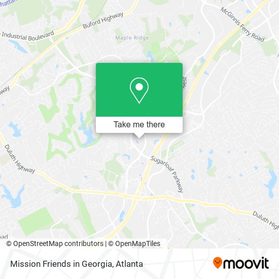 Mission Friends in Georgia map