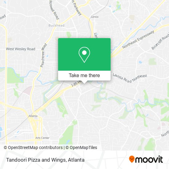 Tandoori Pizza and Wings map