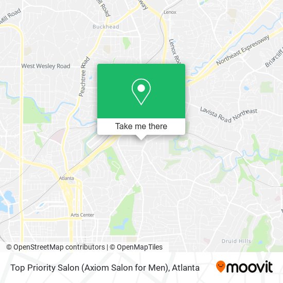 Mapa de Top Priority Salon (Axiom Salon for Men)