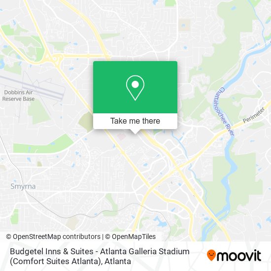 Mapa de Budgetel Inns & Suites - Atlanta Galleria Stadium (Comfort Suites Atlanta)