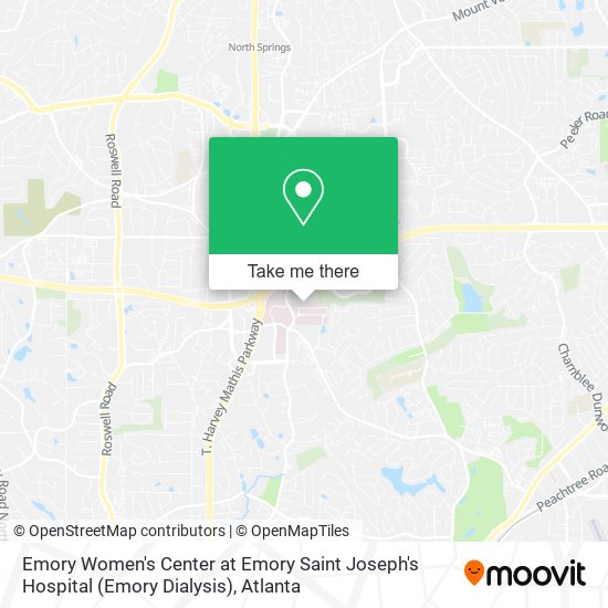 Mapa de Emory Women's Center at Emory Saint Joseph's Hospital (Emory Dialysis)