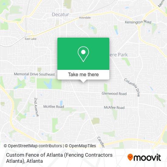 Custom Fence of Atlanta (Fencing Contractors Atlanta) map