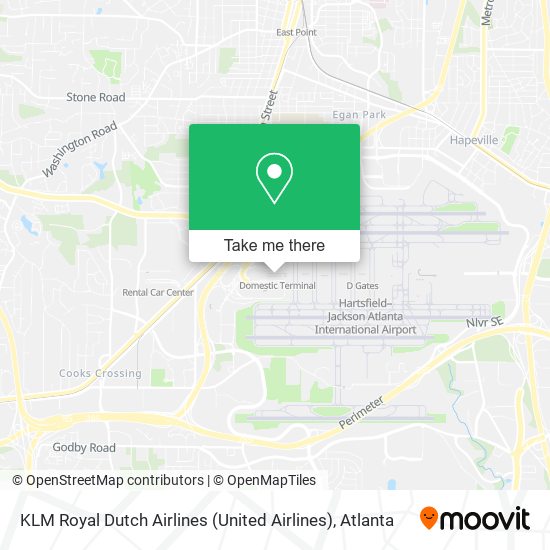 KLM Royal Dutch Airlines (United Airlines) map